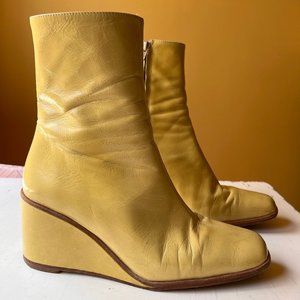 Paloma Wool Callisto Wedge Ankle Boots Chartreuse Size 38